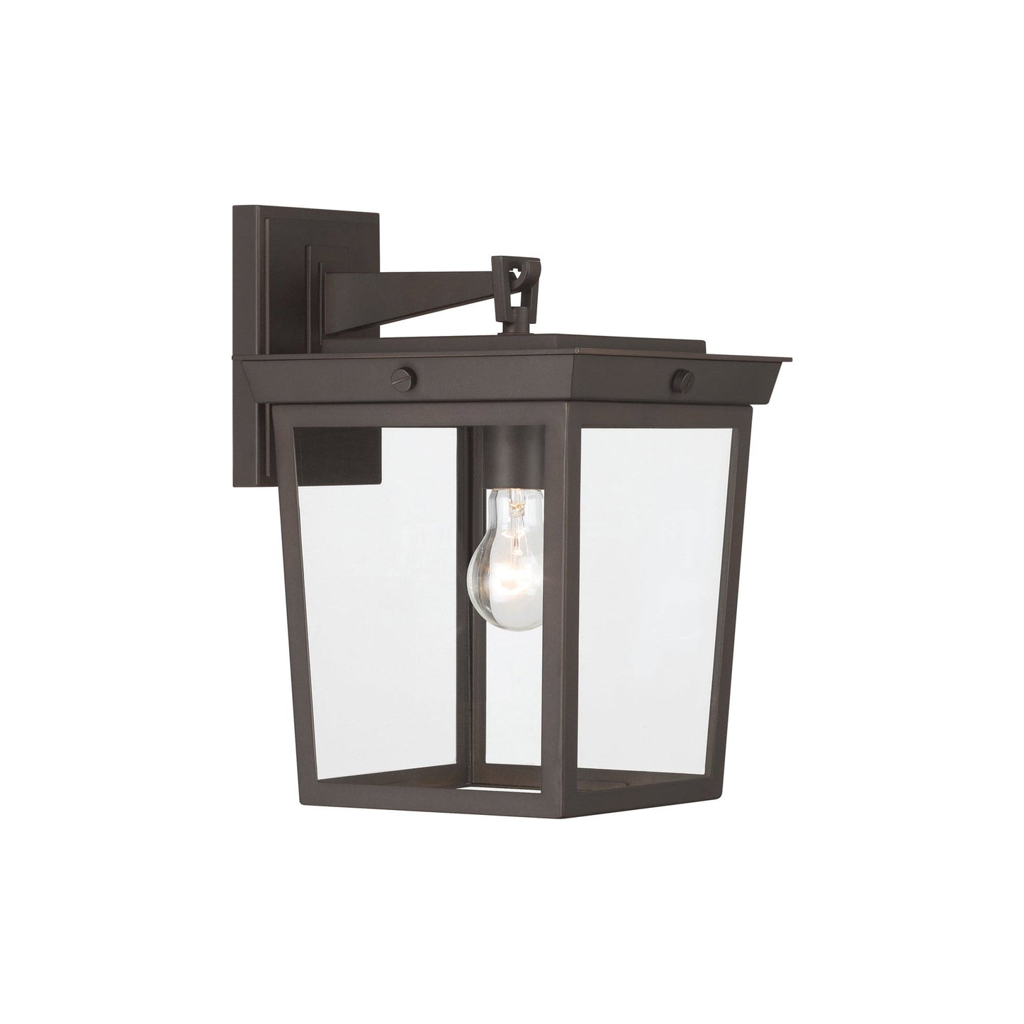 Belmont Outdoor Wall Light in Twilight Bronze (14-Inch).