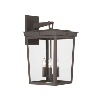 Belmont Outdoor Wall Light in Twilight Bronze (20-Inch).