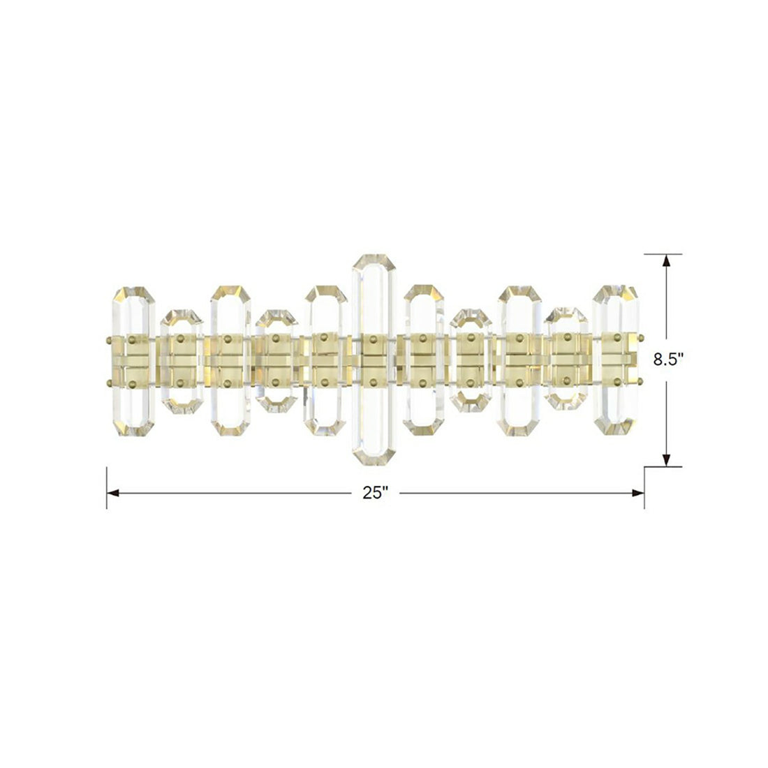 Bolton Bath Wall Light - line drawing.