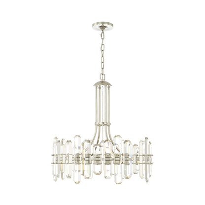 Bolton Chandelier in Polished Nickel (8-Light).
