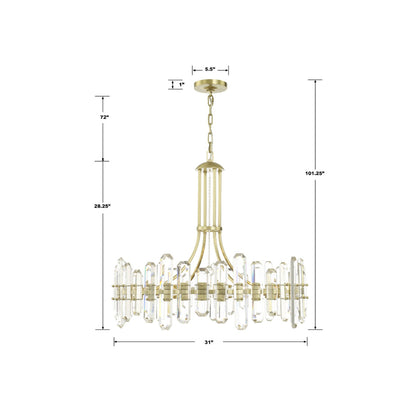 Bolton Chandelier - line drawing.