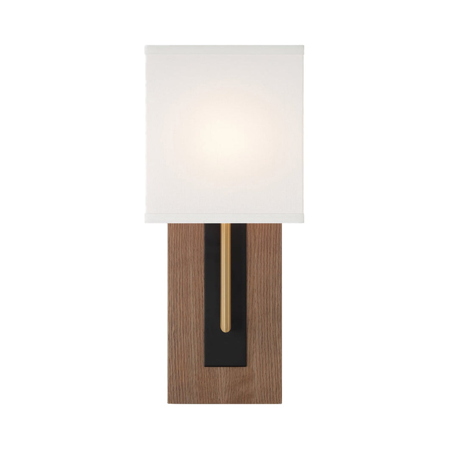 Brent Wall Light in Matte Black/Vibrant Gold (15-Inch).
