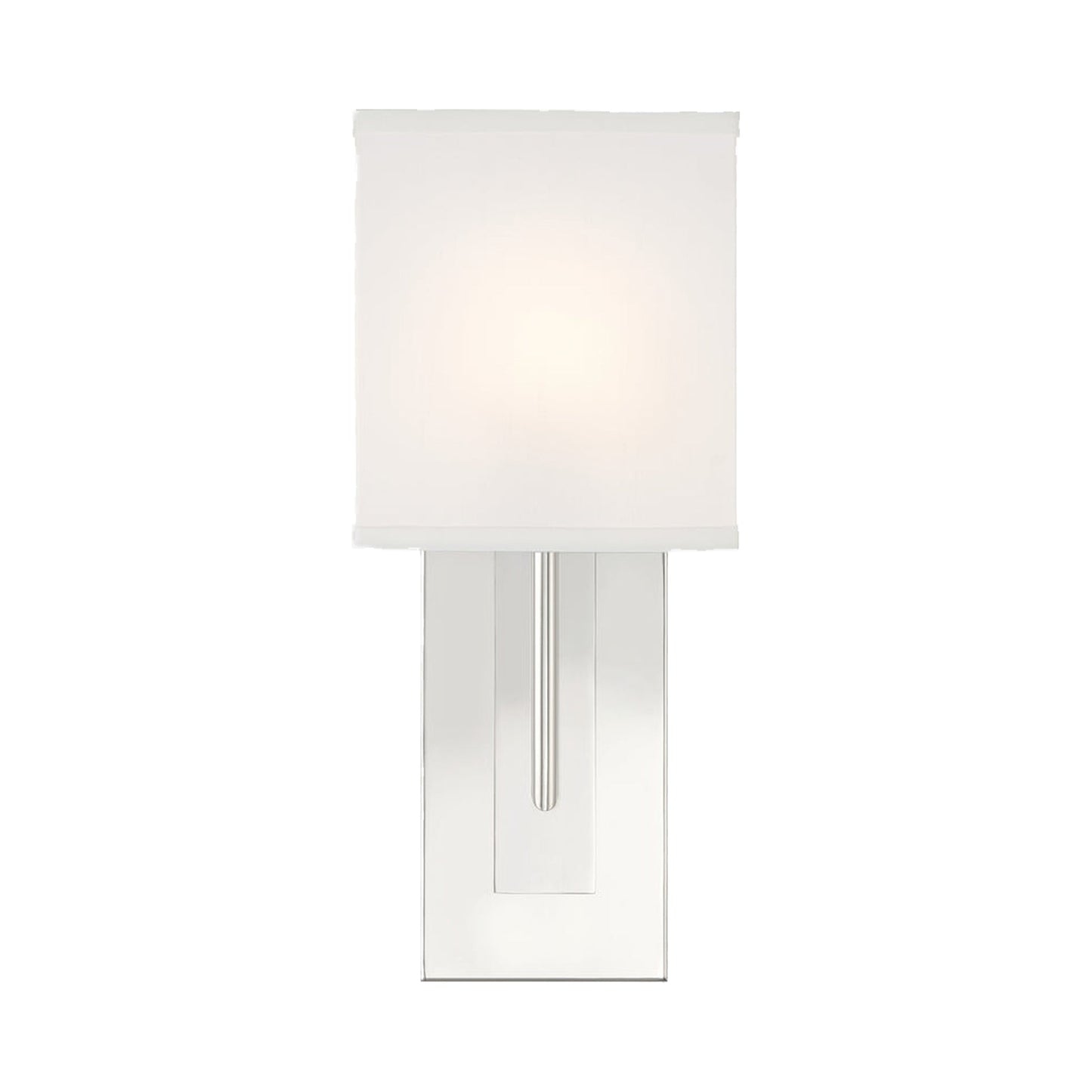 Brent Wall Light in Polished Nickel (15-Inch).