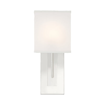 Brent Wall Light in Polished Nickel (15-Inch).