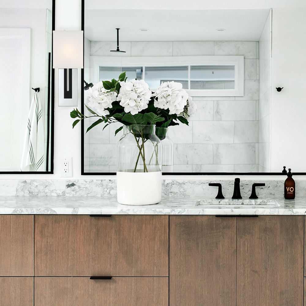 Brent Wall Light in bathroom.