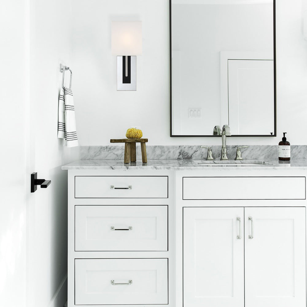 Brent Wall Light in bathroom.