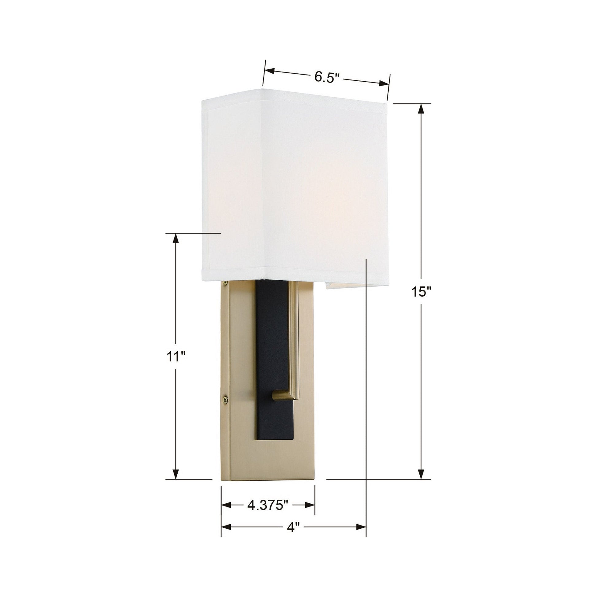 Brent Wall Light - line drawing.