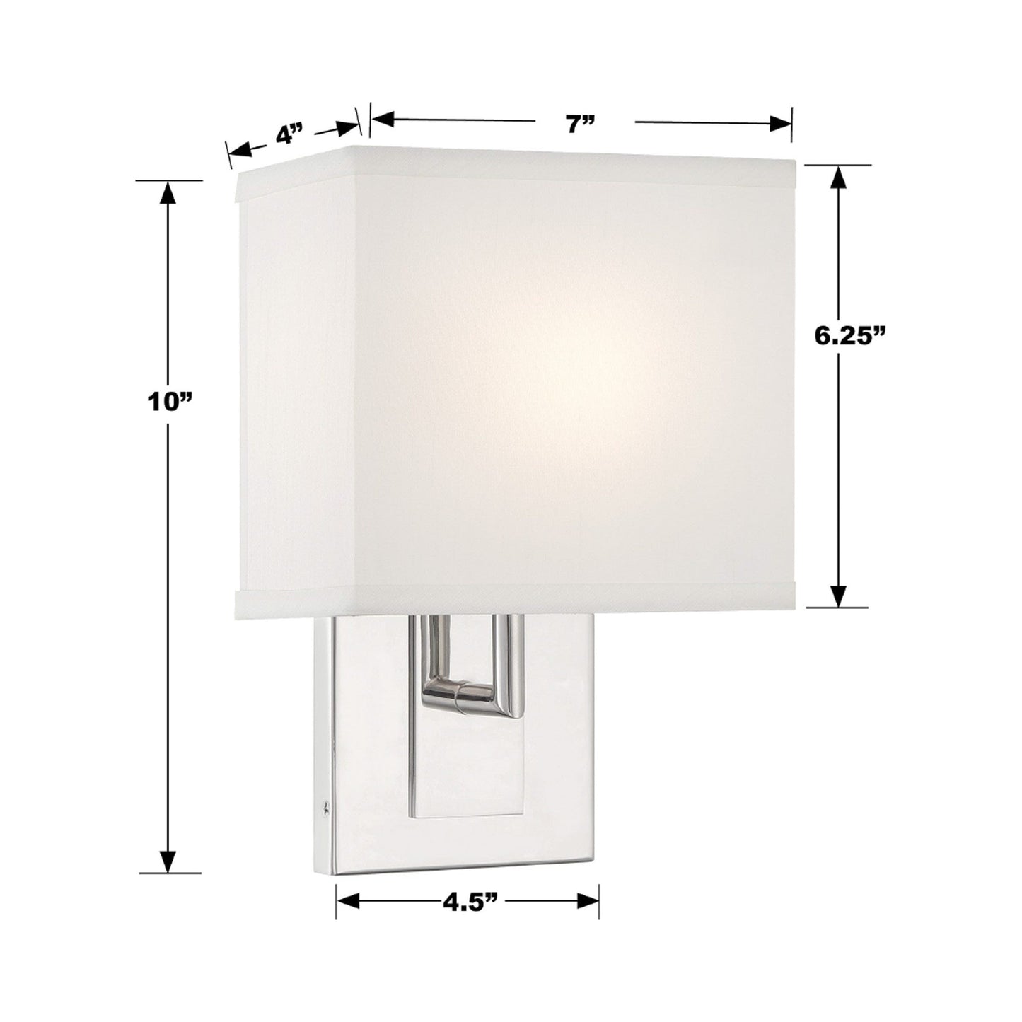 Brent Wall Light - line drawing.
