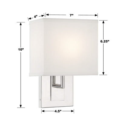 Brent Wall Light - line drawing.