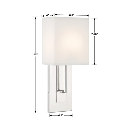 Brent Wall Light - line drawing.