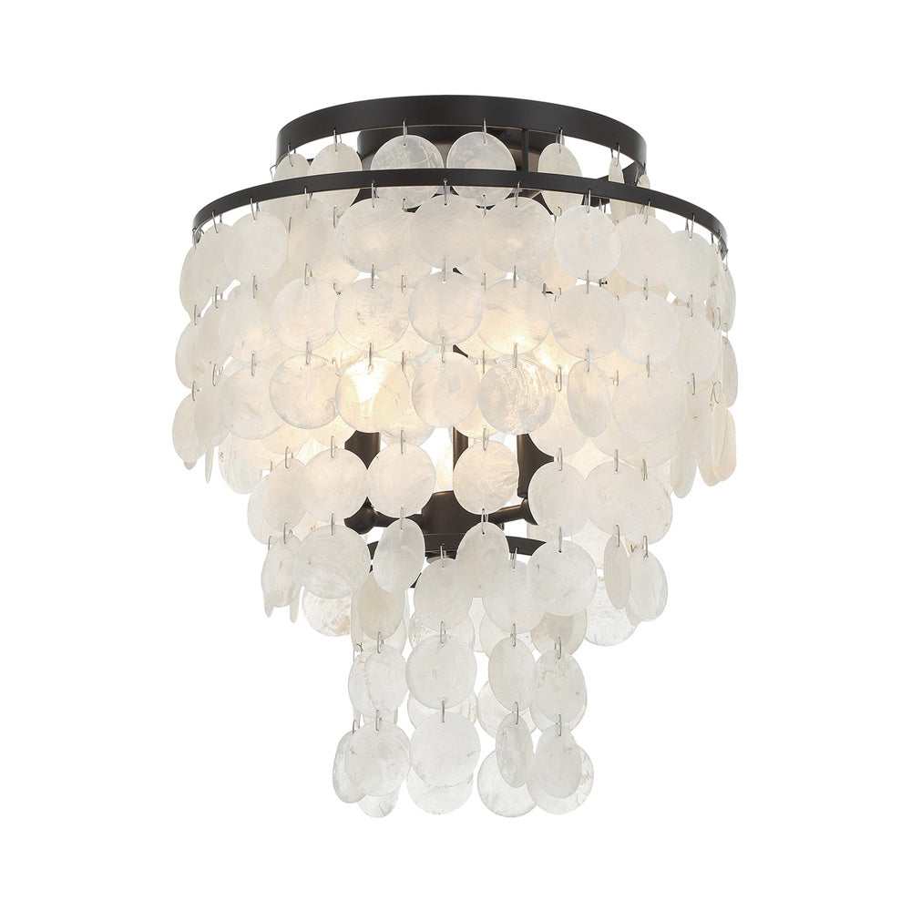 Brielle Flush Mount Ceiling Light in Dark Bronze.