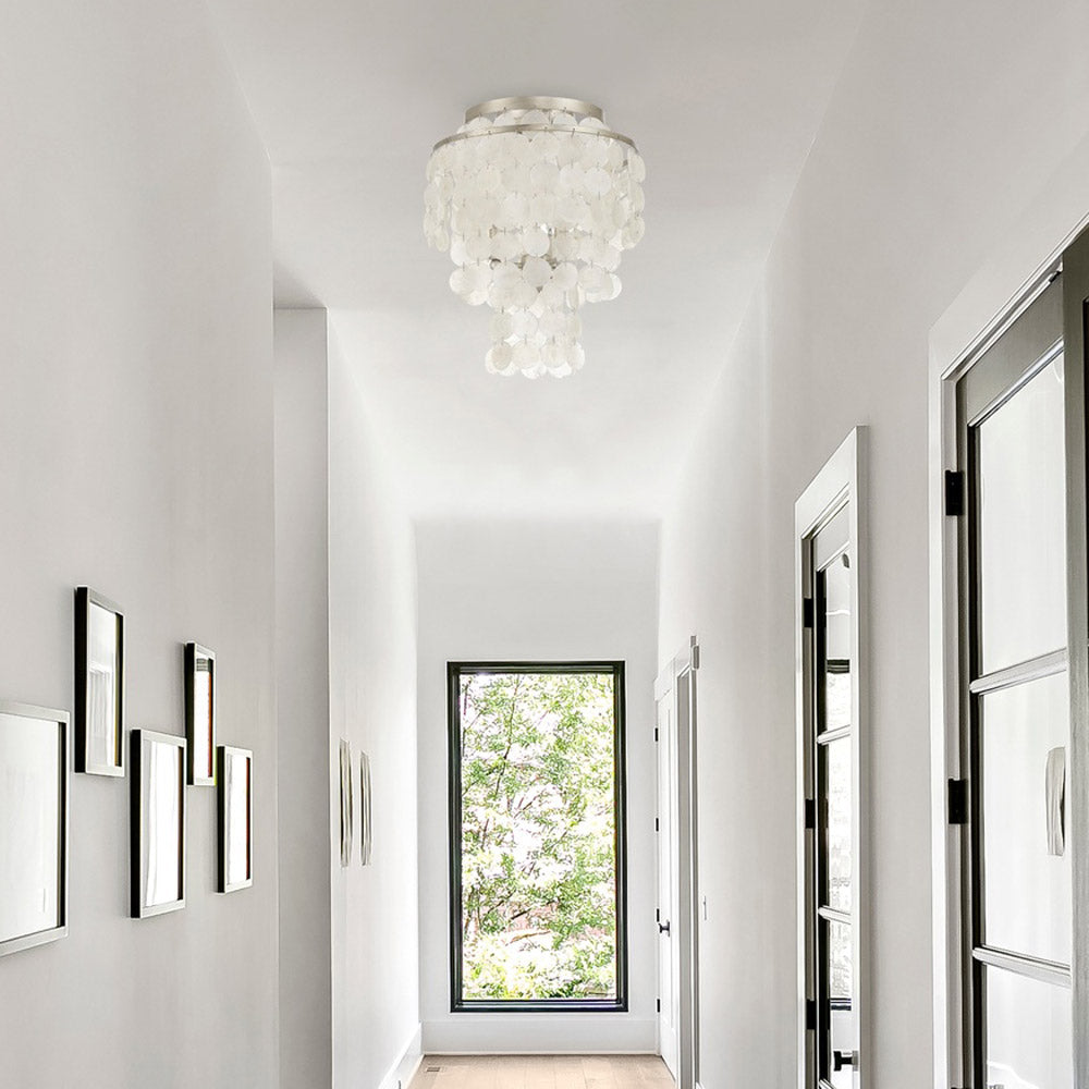 Brielle Flush Mount Ceiling Light in living room.