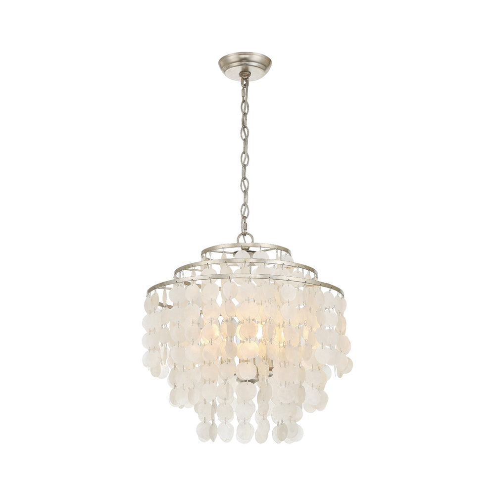 Brielle Pendant Light in Antique Silver (4-Light).