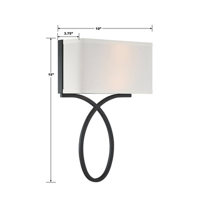 Brinkley Wall Light - line drawing.