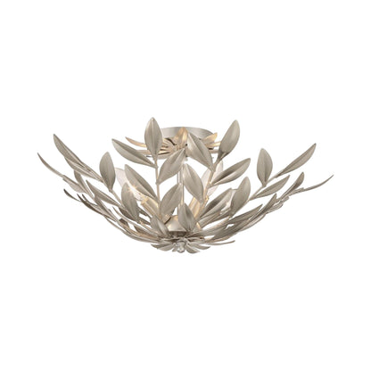 Broche 560 Semi Flush Mount Ceiling Light in Antique Silver.
