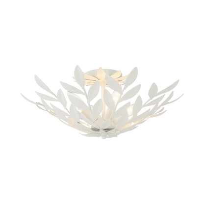 Broche 560 Semi Flush Mount Ceiling Light in Matte White.