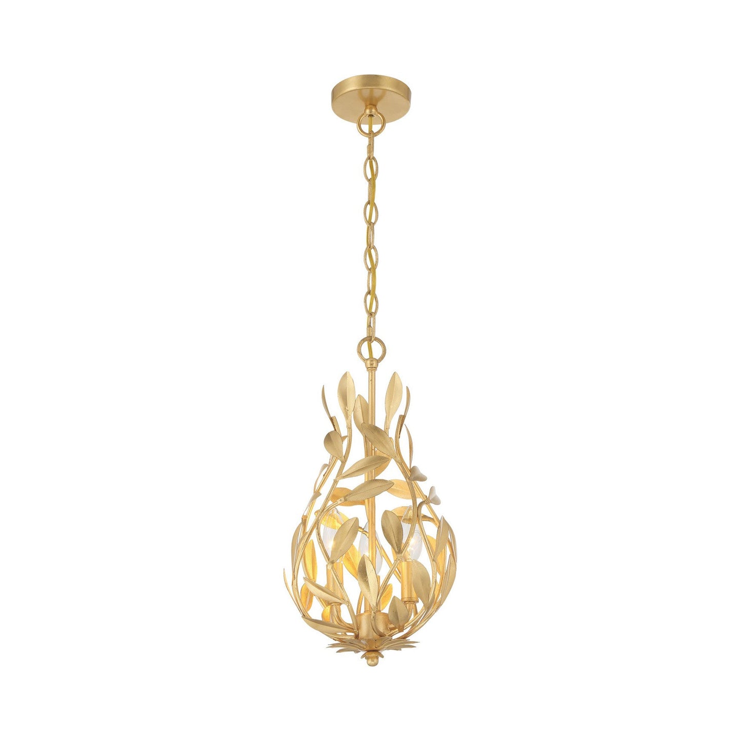 Broche 565 Chandelier in Antique Gold.