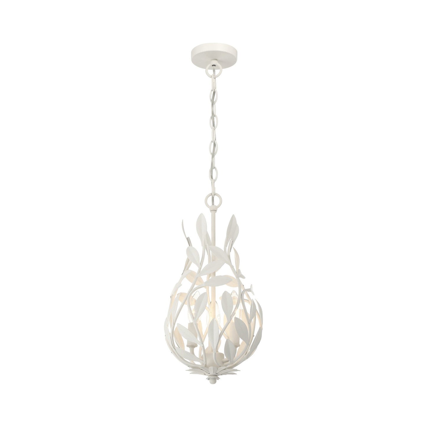 Broche 565 Chandelier in Matte White.