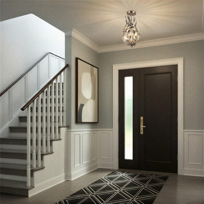 Broche 565 Semi Flush Mount Ceiling Light in hallway.
