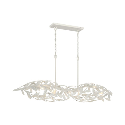 Broche 567 Linear Chandelier in Matte White.
