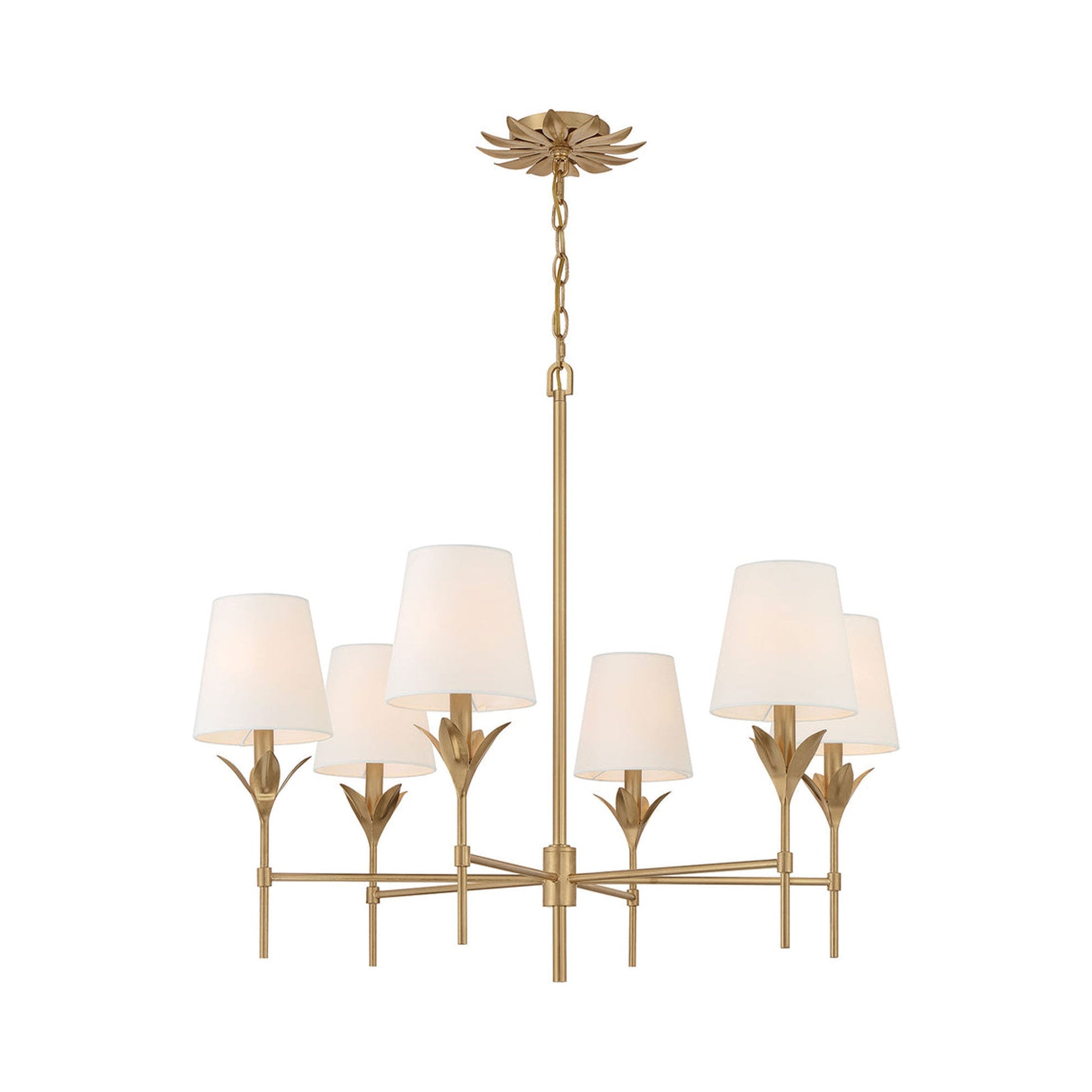 Broche 568 Chandelier in Antique Gold.