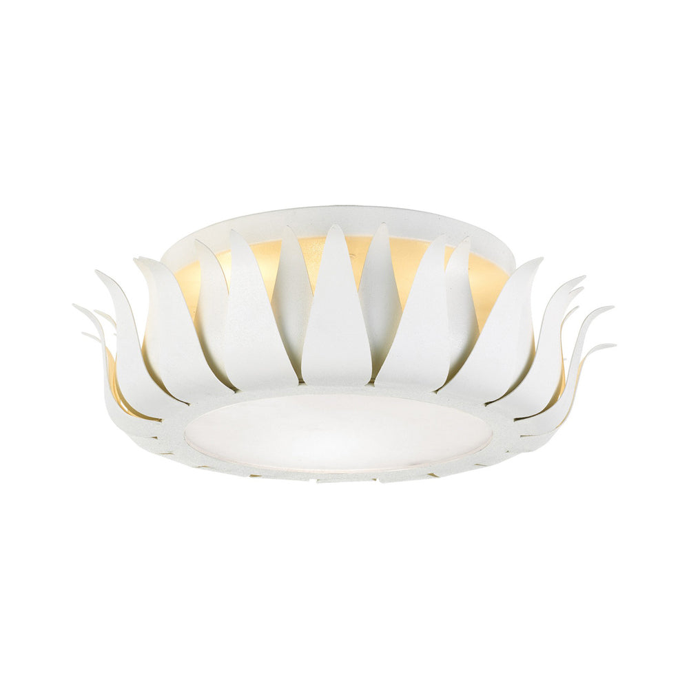 Broche Flush Mount Ceiling Light in Matte White.