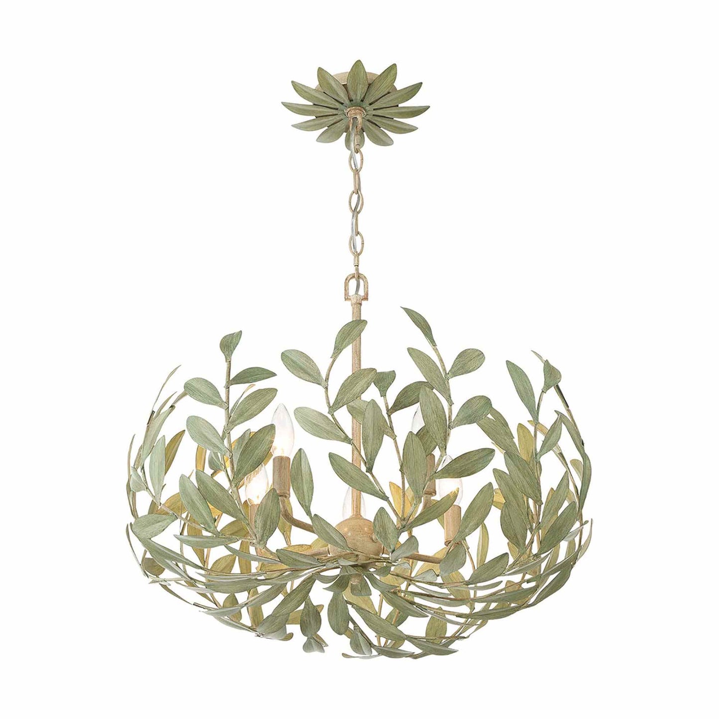 Broche Leaf Chandelier in Detail.
