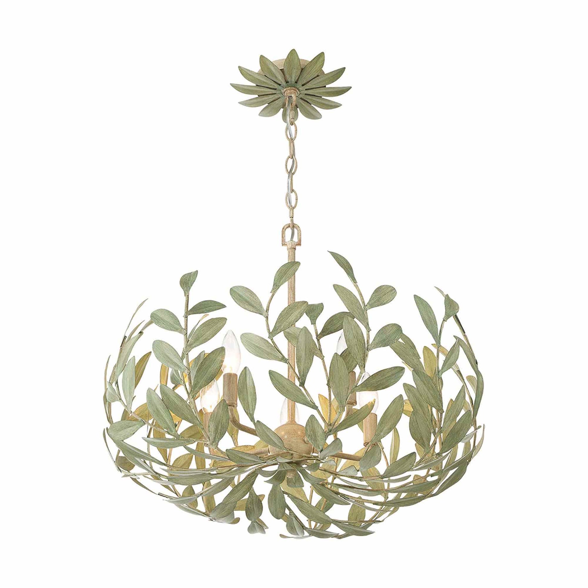 Broche Leaf Chandelier in Detail.