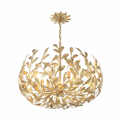 Broche Leaf Chandelier in Detail.