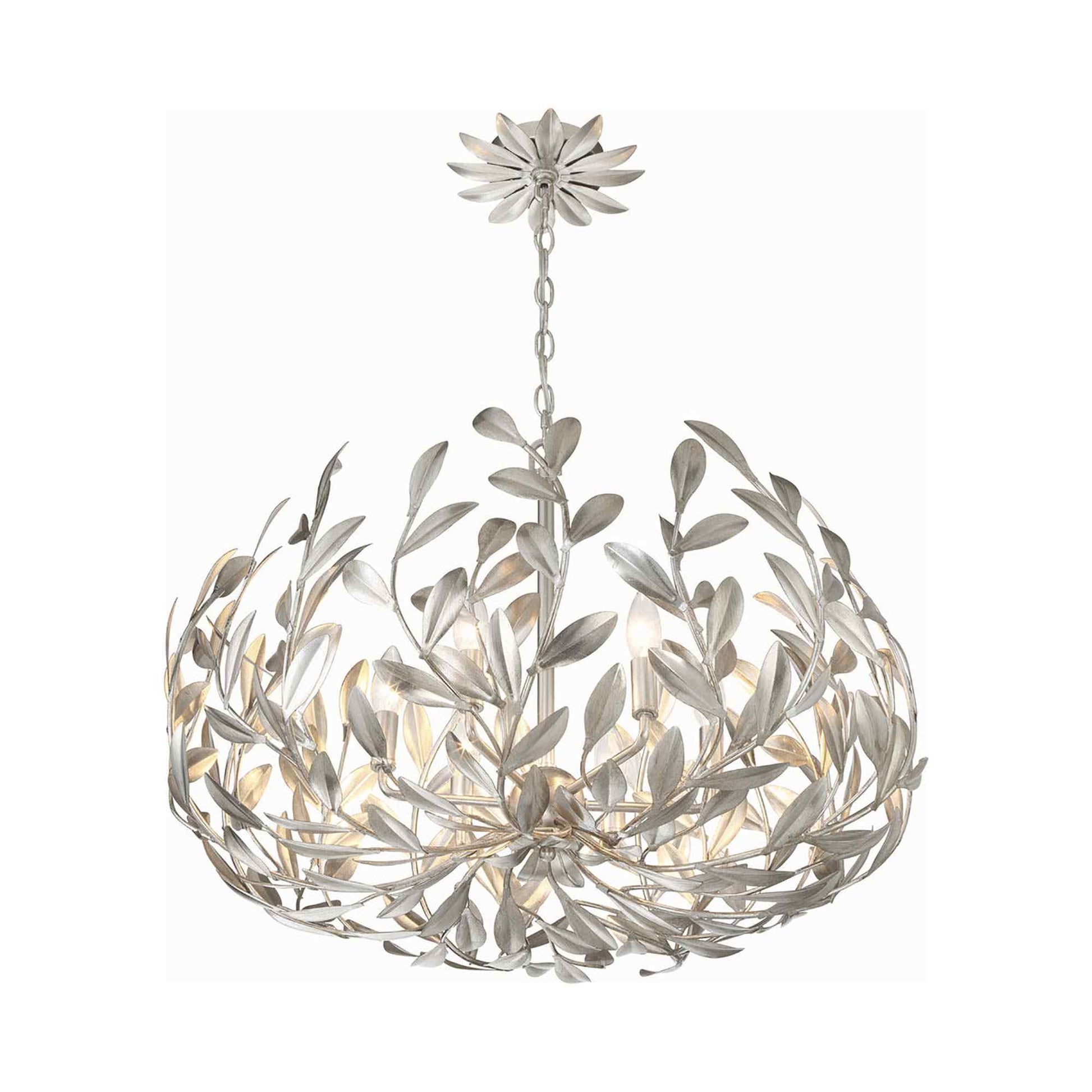 Broche Leaf Chandelier in Detail.