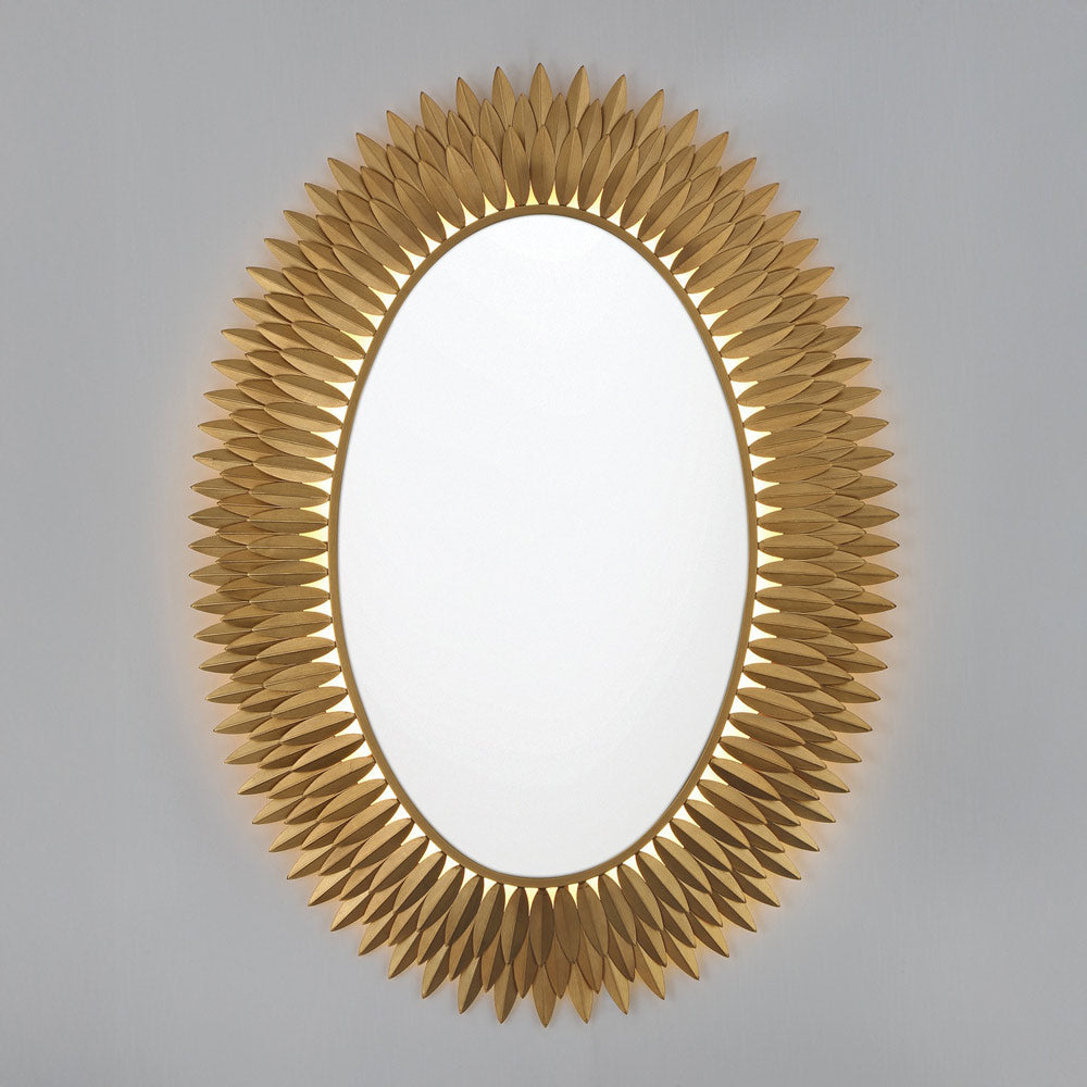 Broche LED Wall Mirror in Detail.