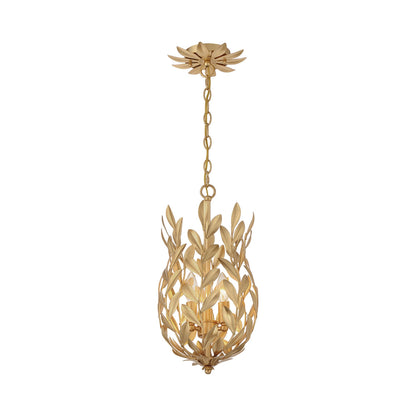 Broche Mini Pendant Light in Antique Gold.