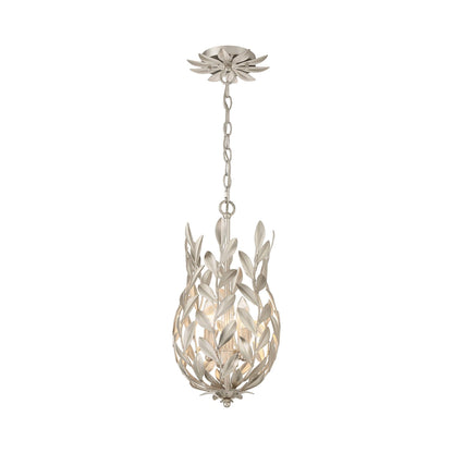 Broche Mini Pendant Light in Antique Silver.