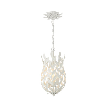 Broche Mini Pendant Light in Matte White.