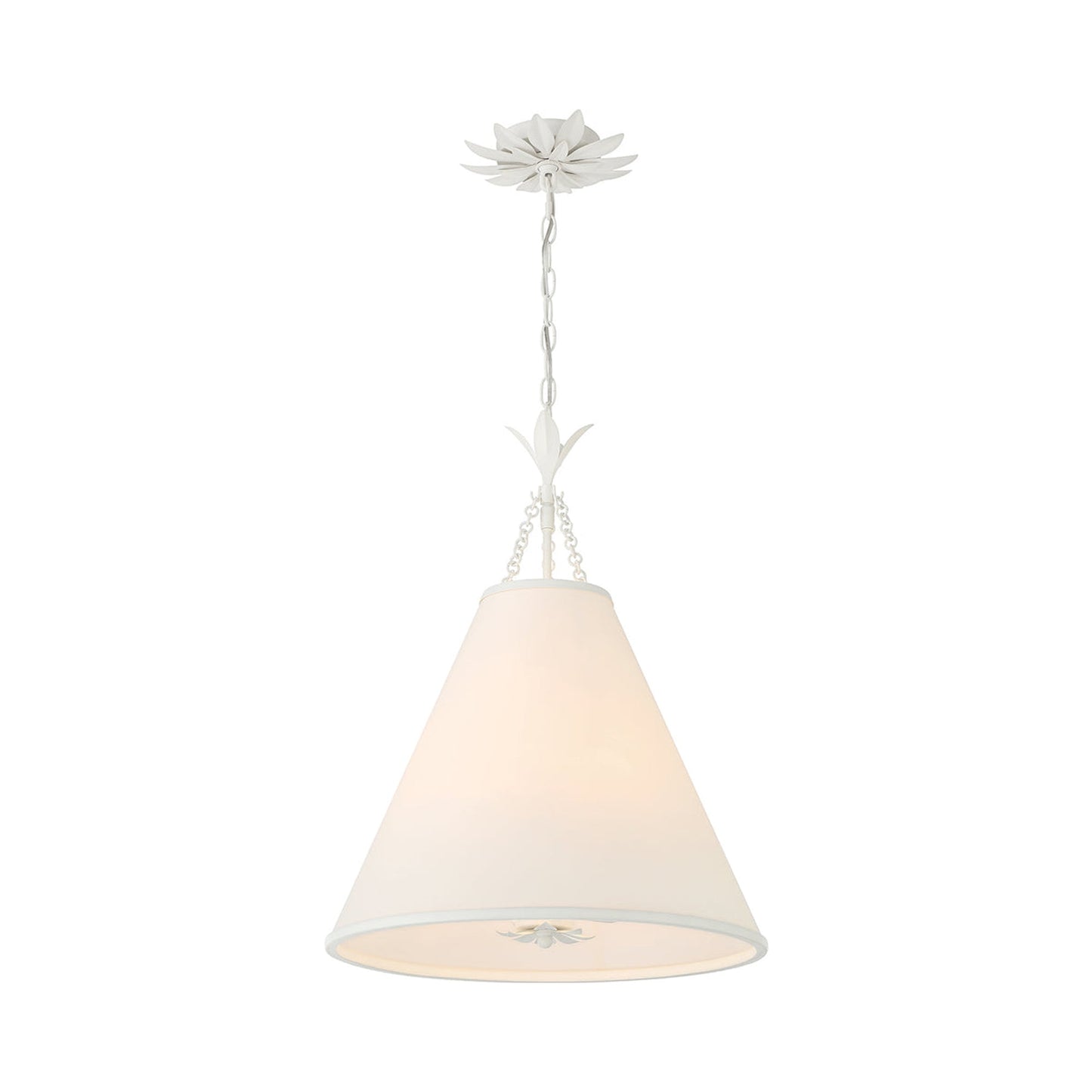 Broche Pendant Light in Matte White.