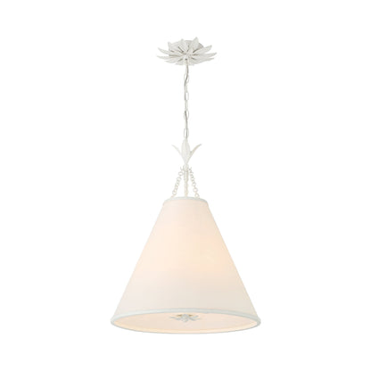 Broche Pendant Light in Matte White.