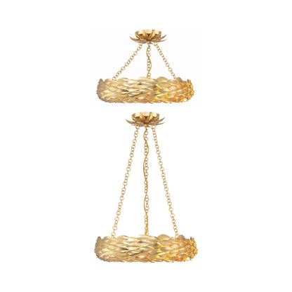 Broche Ring Semi Flush Mount Ceiling Light in Detail.