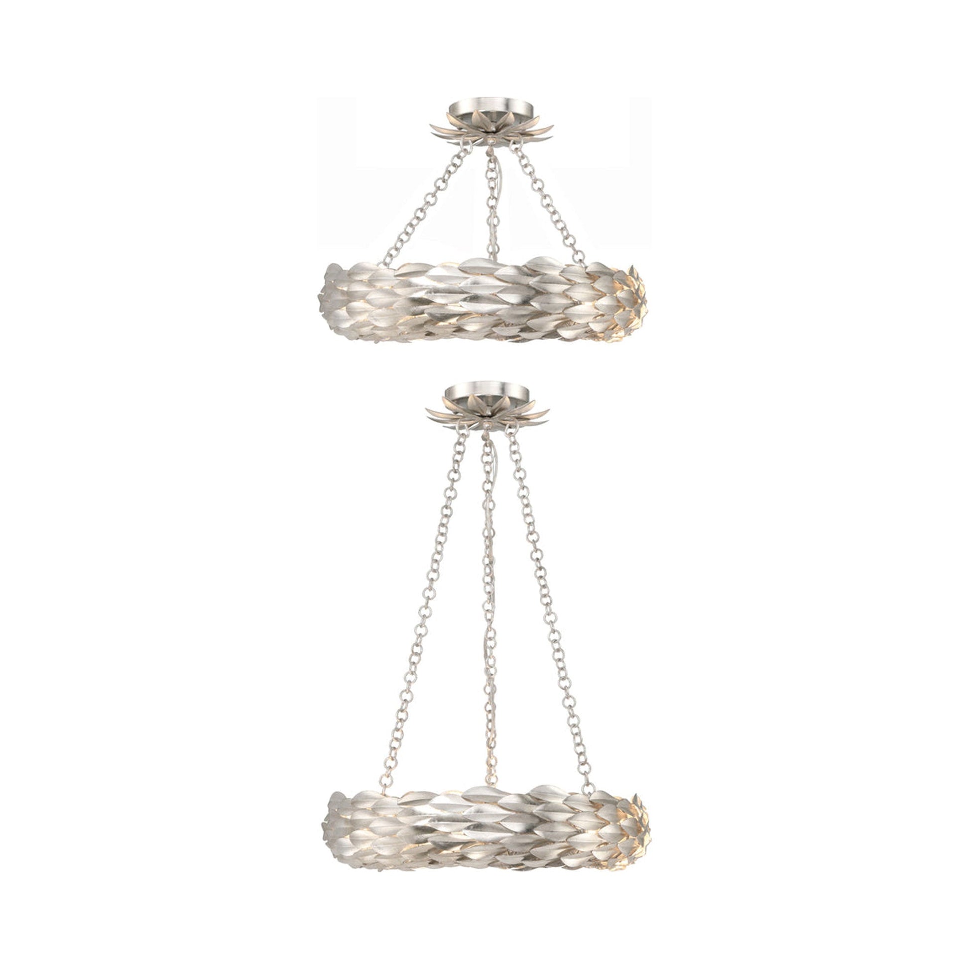 Broche Ring Semi Flush Mount Ceiling Light in Detail.