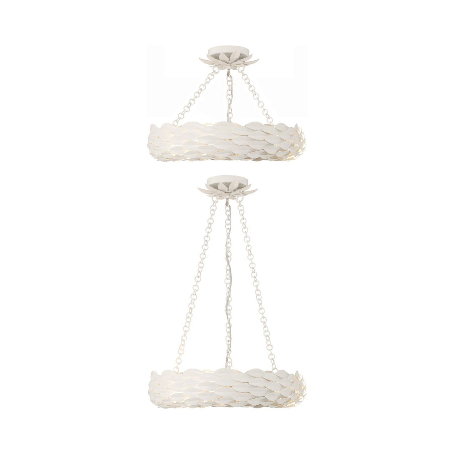 Broche Ring Semi Flush Mount Ceiling Light in Detail.