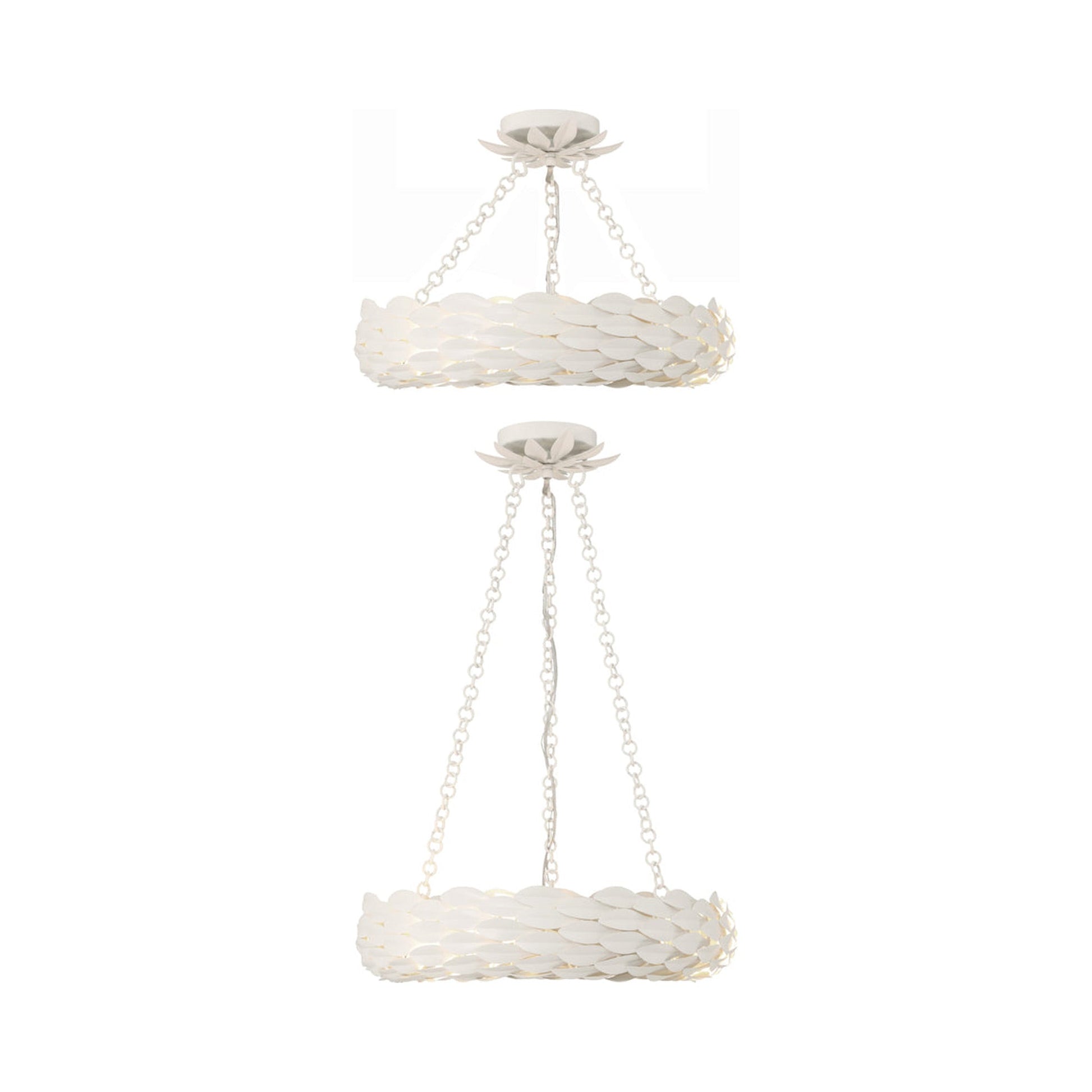 Broche Ring Semi Flush Mount Ceiling Light in Detail.