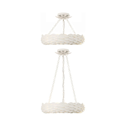 Broche Ring Semi Flush Mount Ceiling Light in Detail.