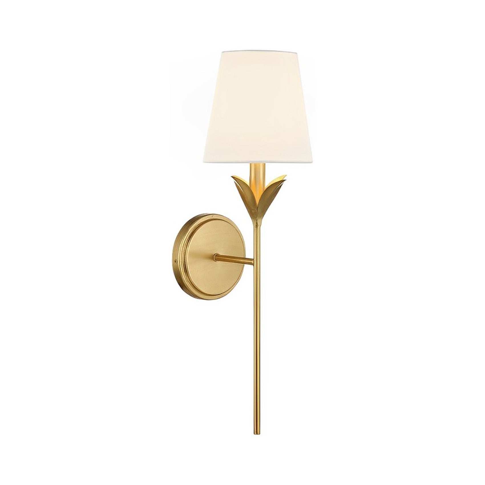 Broche Wall Light in Antique Gold (6-Inch).