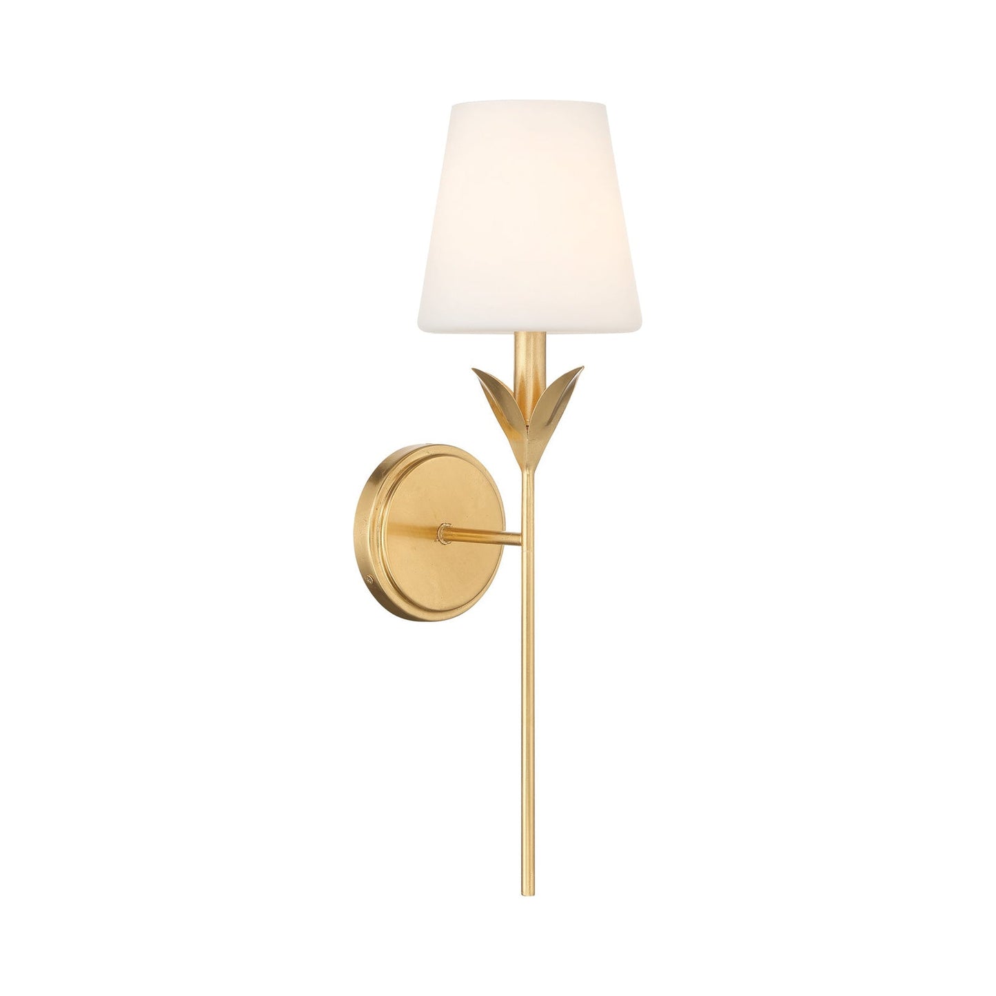 Broche Wall Light in Antique Gold (Glass/6-Inch).