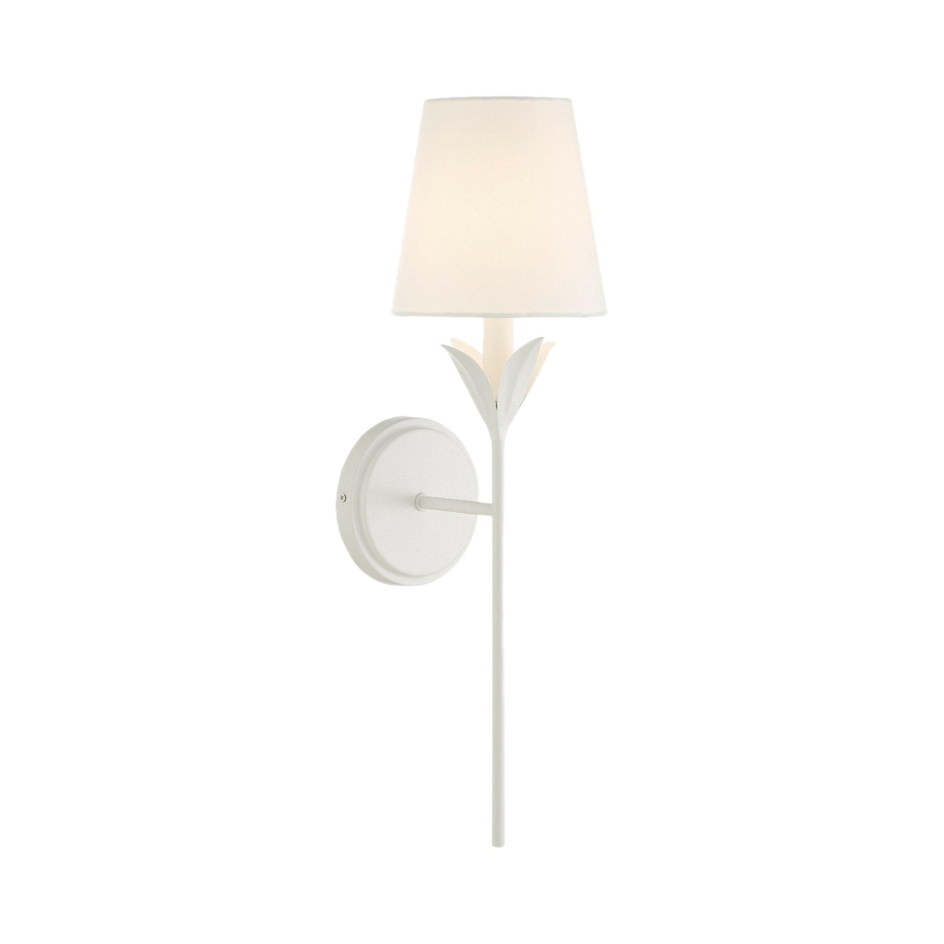 Broche Wall Light in Matte White (6-Inch).