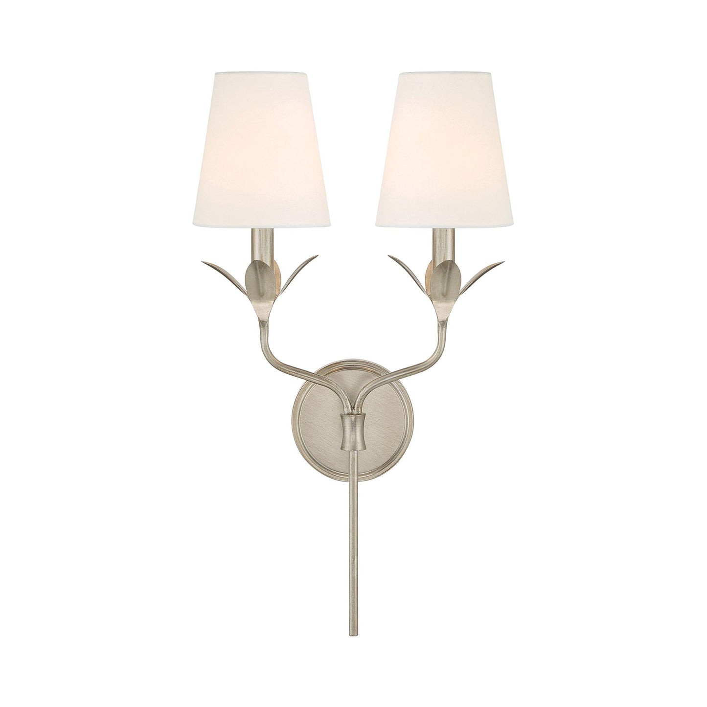 Broche Wall Light in Antique Silver (12-Inch).