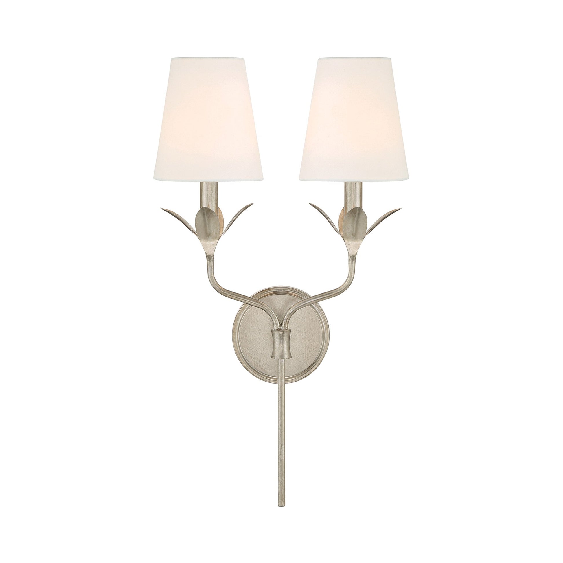 Broche Wall Light in Antique Silver (12-Inch).