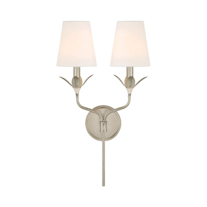 Broche Wall Light in Antique Silver (12-Inch).