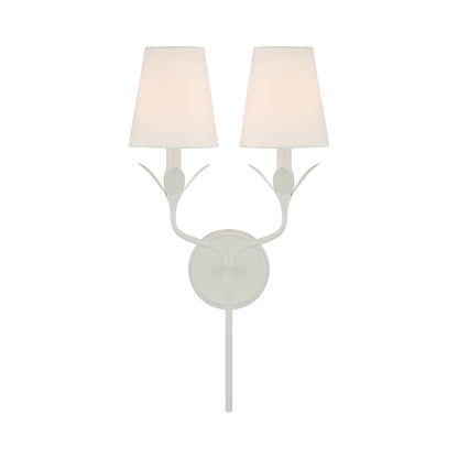 Broche Wall Light in Matte White (12-Inch).