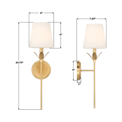 Broche Wall Light - line drawing.