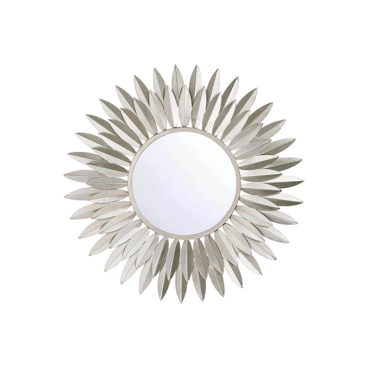 Broche Wall Mirror in Antique Silver (20-Inch).